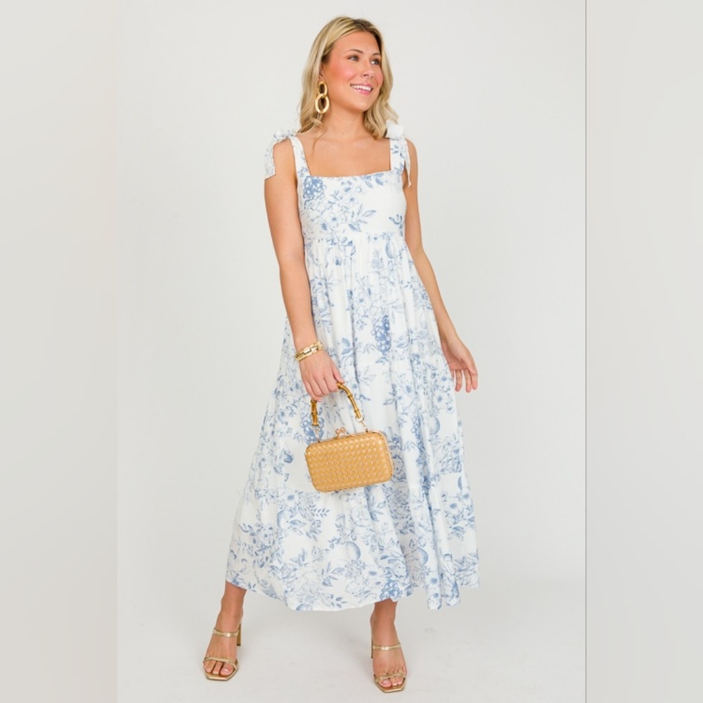 Flowy Patterned Midi Dress
